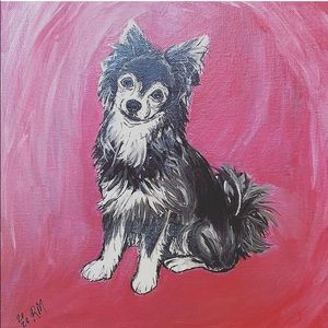 RIKKISRATPACK Custom painting of a Chihuahua